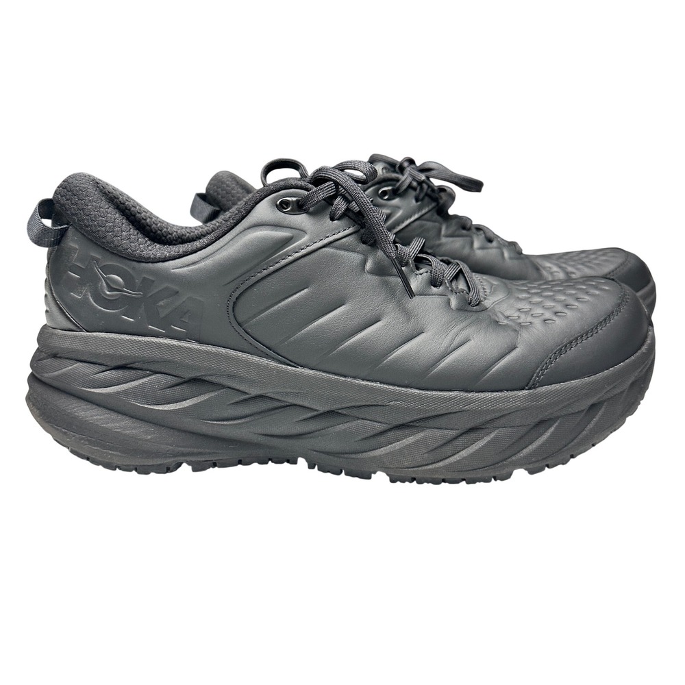HOKA Bondi SR Mens Shoe Size 13 Water Slip Resistant Triple Black EUC - Picture 7 of 11